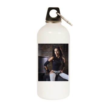 Jessica Alba White Water Bottle With Carabiner