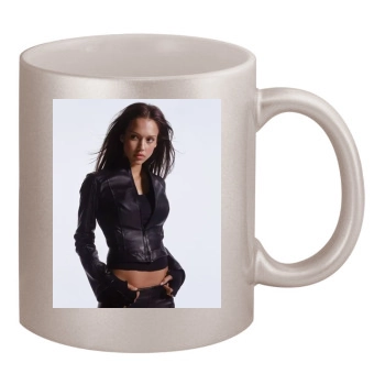 Jessica Alba 11oz Metallic Silver Mug