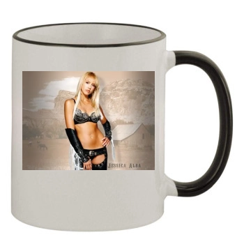 Jessica Alba 11oz Colored Rim & Handle Mug