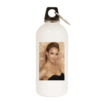 Jessica Alba White Water Bottle With Carabiner