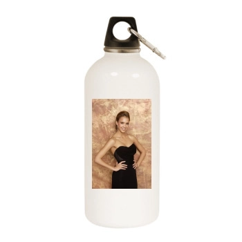 Jessica Alba White Water Bottle With Carabiner