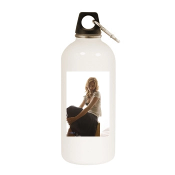 Jessica Alba White Water Bottle With Carabiner