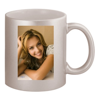 Jessica Alba 11oz Metallic Silver Mug