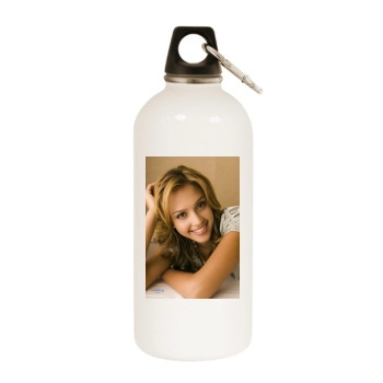 Jessica Alba White Water Bottle With Carabiner