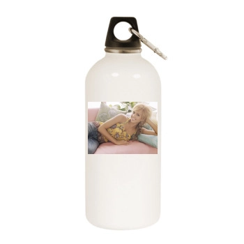 Jessica Alba White Water Bottle With Carabiner