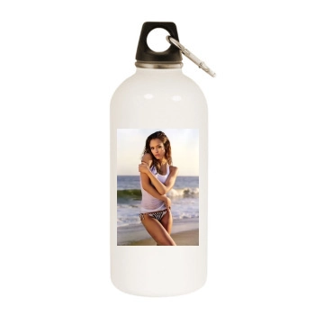 Jessica Alba White Water Bottle With Carabiner