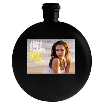 Jessica Alba Round Flask