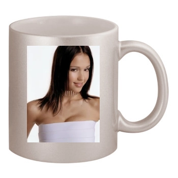 Jessica Alba 11oz Metallic Silver Mug