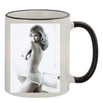 Jessica Alba 11oz Colored Rim & Handle Mug