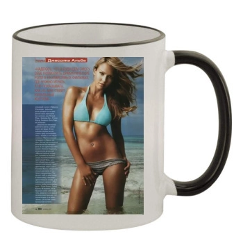 Jessica Alba 11oz Colored Rim & Handle Mug