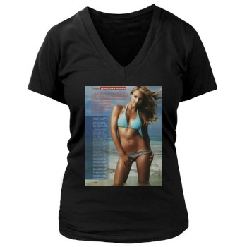 Jessica Alba Women's Deep V-Neck TShirt