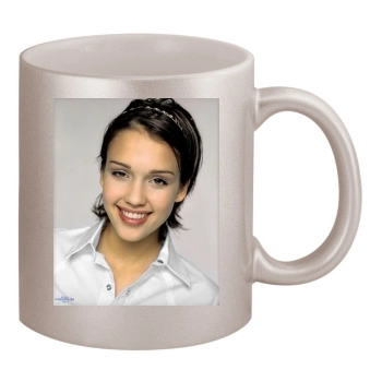 Jessica Alba 11oz Metallic Silver Mug