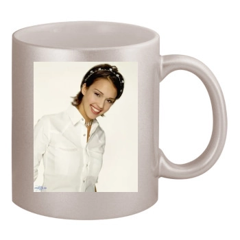 Jessica Alba 11oz Metallic Silver Mug