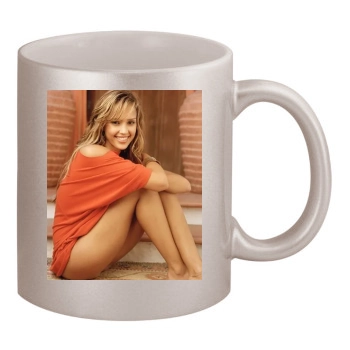 Jessica Alba 11oz Metallic Silver Mug