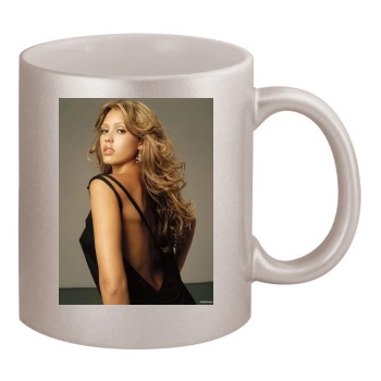 Jessica Alba 11oz Metallic Silver Mug