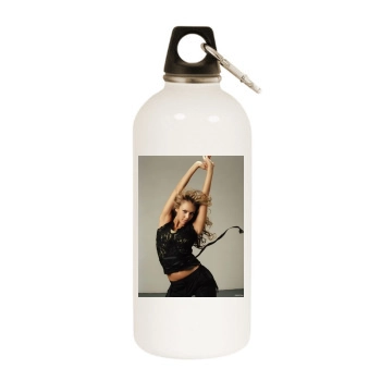 Jessica Alba White Water Bottle With Carabiner