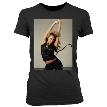 Jessica Alba Women's Junior Cut Crewneck T-Shirt