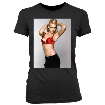 Jessica Alba Women's Junior Cut Crewneck T-Shirt