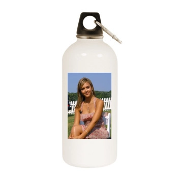 Jessica Alba White Water Bottle With Carabiner