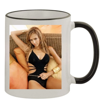 Jessica Alba 11oz Colored Rim & Handle Mug