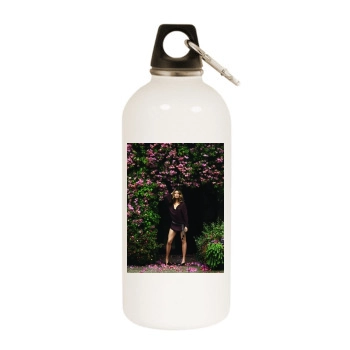 Jessica Biel White Water Bottle With Carabiner