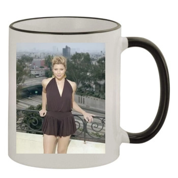 Jessica Biel 11oz Colored Rim & Handle Mug