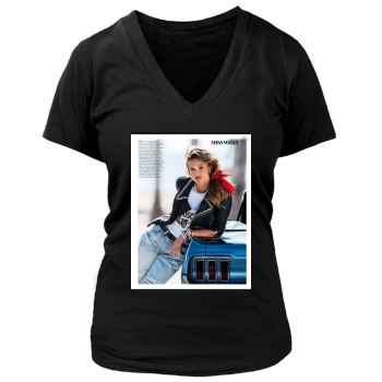 Edita Vilkeviciute Women's Deep V-Neck TShirt