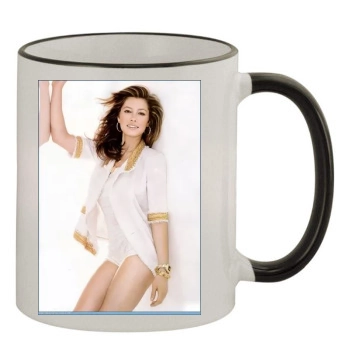 Jessica Biel 11oz Colored Rim & Handle Mug