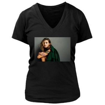 Edita Vilkeviciute Women's Deep V-Neck TShirt