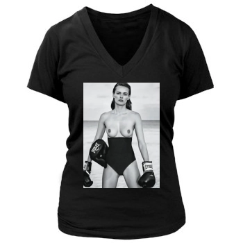 Edita Vilkeviciute Women's Deep V-Neck TShirt