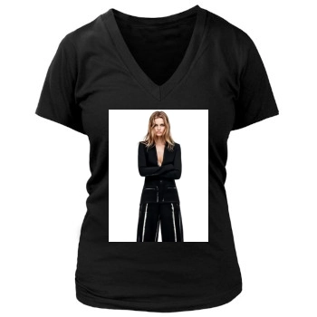 Edita Vilkeviciute Women's Deep V-Neck TShirt