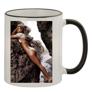 Jessica Biel 11oz Colored Rim & Handle Mug