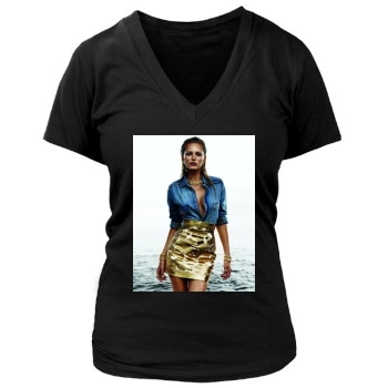 Edita Vilkeviciute Women's Deep V-Neck TShirt