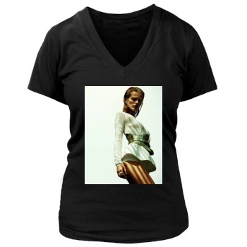 Edita Vilkeviciute Women's Deep V-Neck TShirt