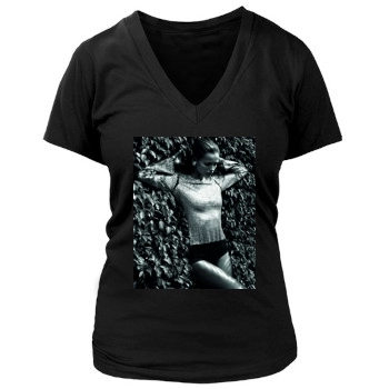 Edita Vilkeviciute Women's Deep V-Neck TShirt