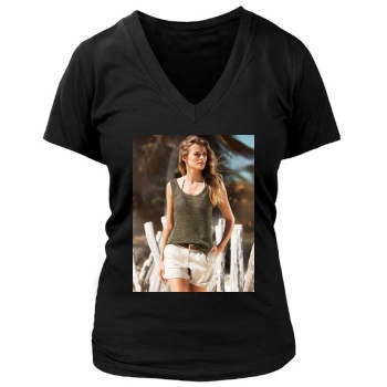 Edita Vilkeviciute Women's Deep V-Neck TShirt