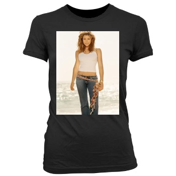 Jessica Biel Women's Junior Cut Crewneck T-Shirt