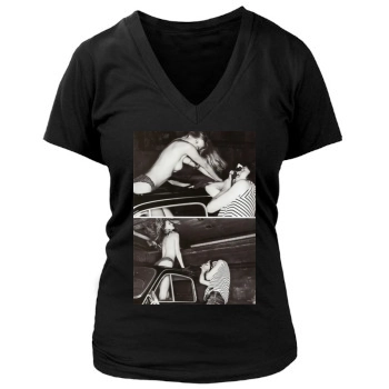 Edita Vilkeviciute Women's Deep V-Neck TShirt