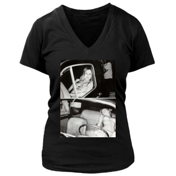 Edita Vilkeviciute Women's Deep V-Neck TShirt