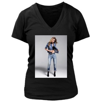 Edita Vilkeviciute Women's Deep V-Neck TShirt