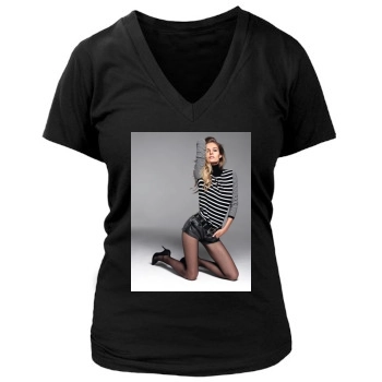 Edita Vilkeviciute Women's Deep V-Neck TShirt