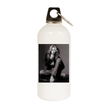 Jessica Biel White Water Bottle With Carabiner