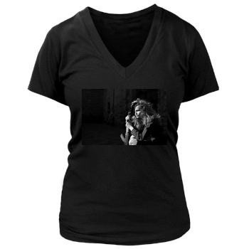 Edita Vilkeviciute Women's Deep V-Neck TShirt