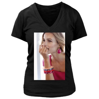 Edita Vilkeviciute Women's Deep V-Neck TShirt