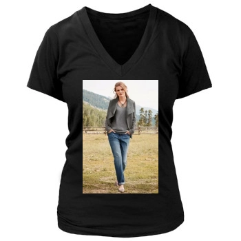 Edita Vilkeviciute Women's Deep V-Neck TShirt