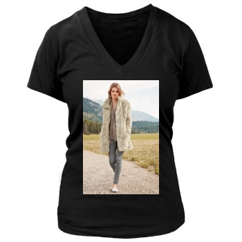 Edita Vilkeviciute Women's Deep V-Neck TShirt