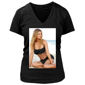 Edita Vilkeviciute Women's Deep V-Neck TShirt