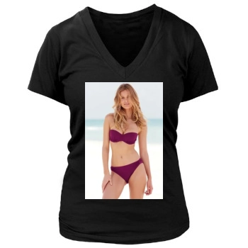 Edita Vilkeviciute Women's Deep V-Neck TShirt