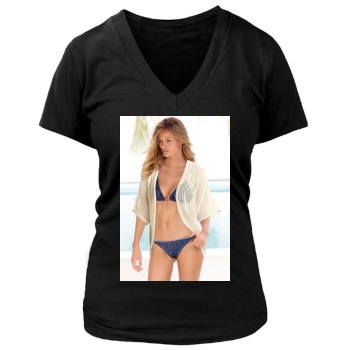 Edita Vilkeviciute Women's Deep V-Neck TShirt