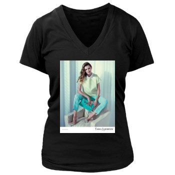 Edita Vilkeviciute Women's Deep V-Neck TShirt